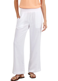 Smocked Waist Wide Leg Pant