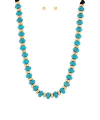 Flat Dist Beaded Necklace