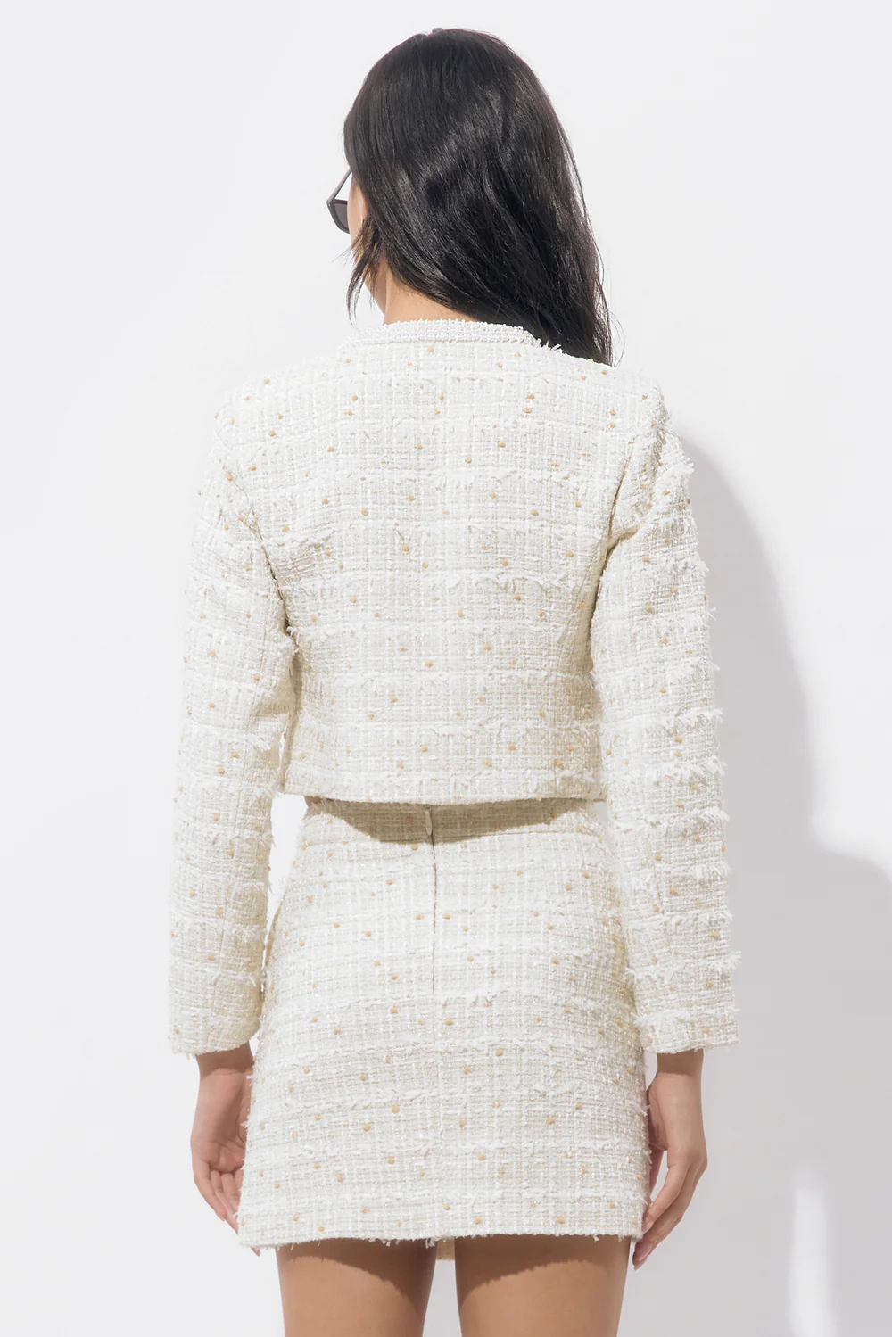 Eva Tweed Pearl Mini Skirt