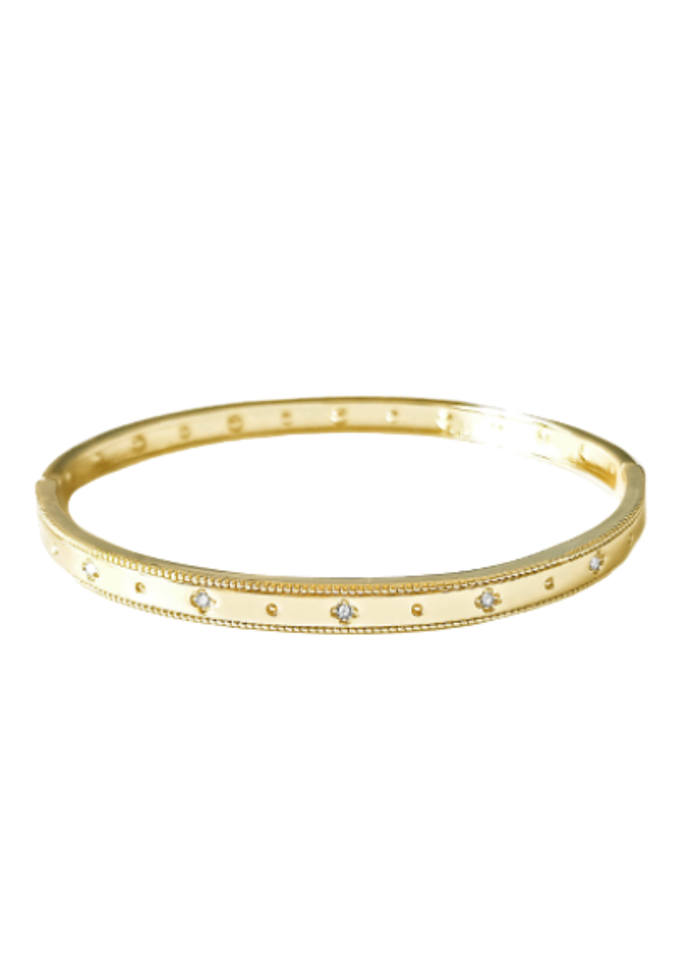 Pave Texture Brass Bracelet