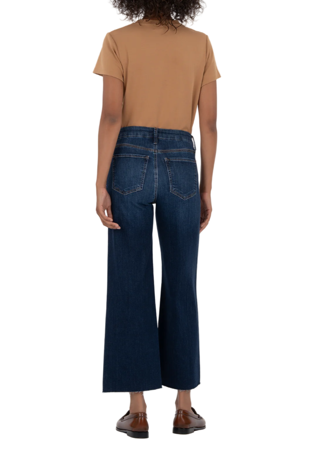 Meg High Rise Fab Ab Wide Leg Raw Hem