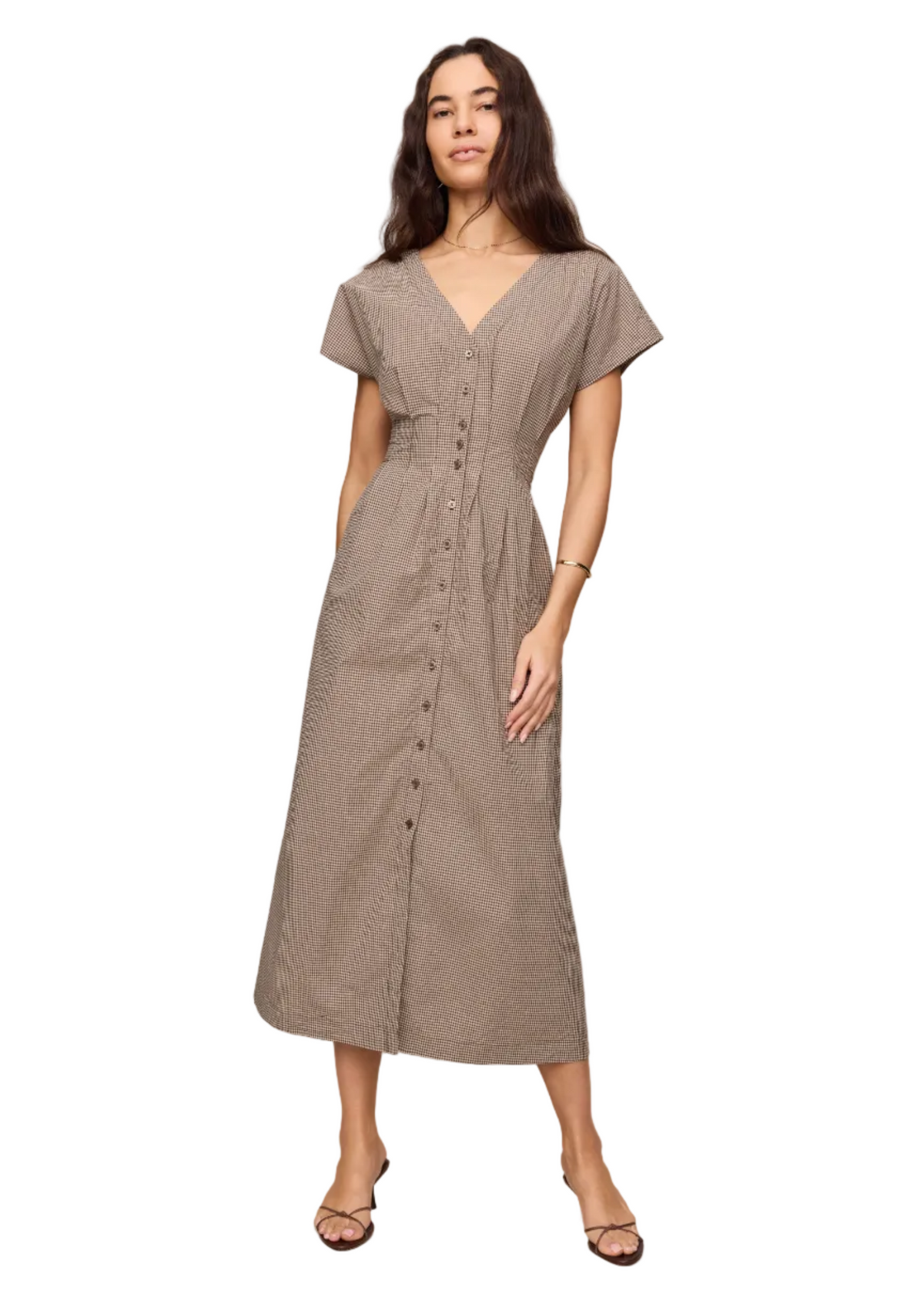 Sanna Gingham Midi Dress