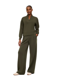 Pleated Wide Leg Pant