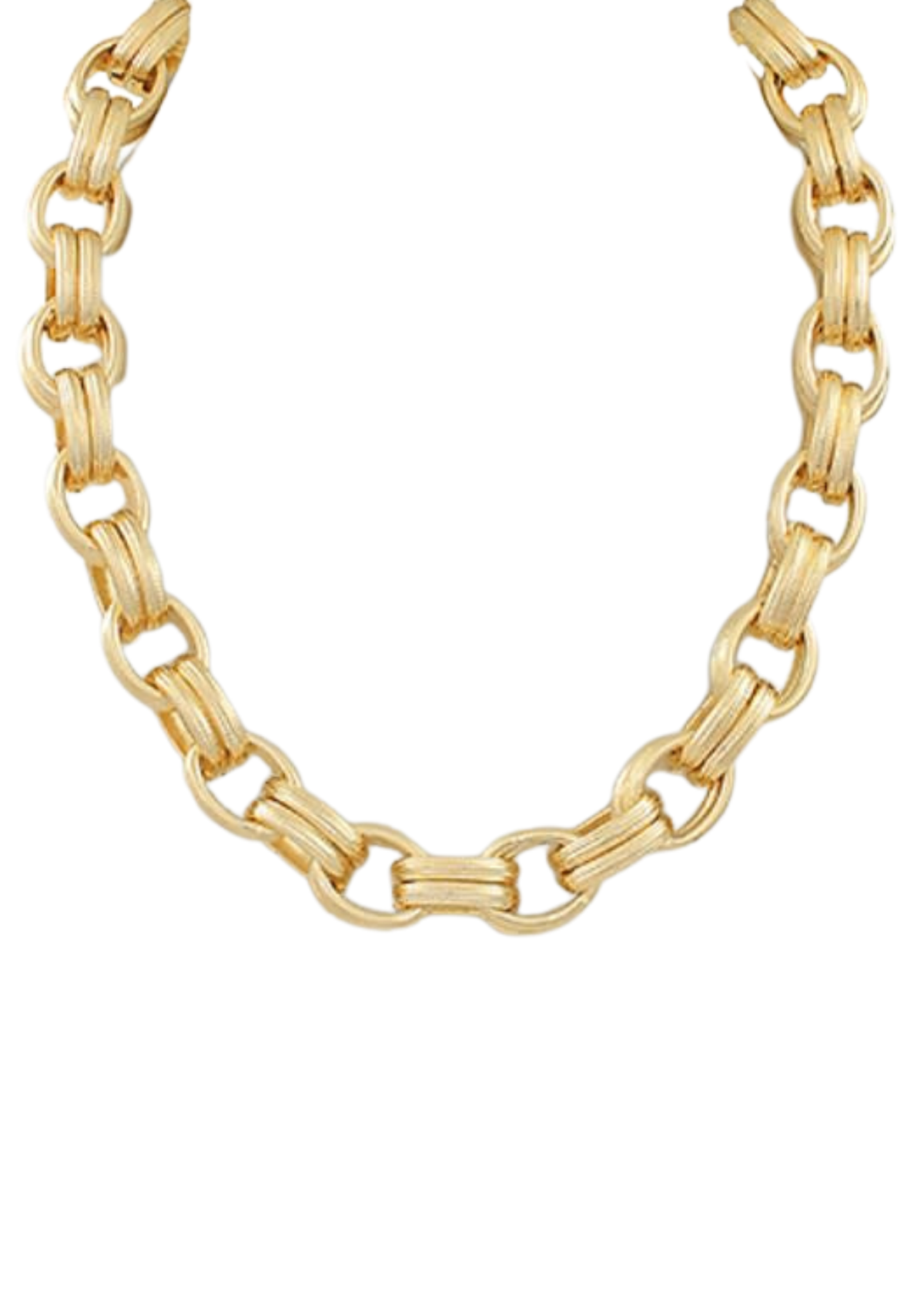 Metal Oval Chain Necklace