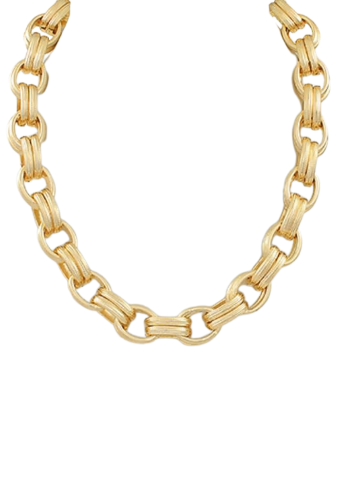 Metal Oval Chain Necklace