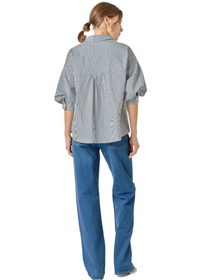 Elevated Striped Button Down Top