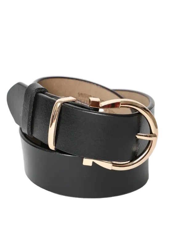 Horseshoe Gold Buckle Belt