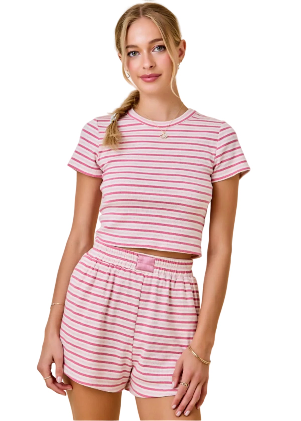 Relaxed Ribbed Lounge Shorts