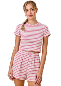 Relaxed Ribbed Lounge Shorts