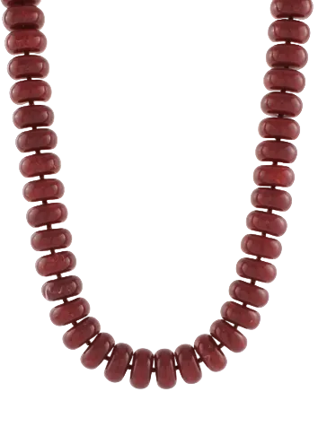 Marble Rondelle Bead Neckalce