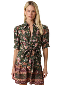 Dana Floral Wrap Mini Dress