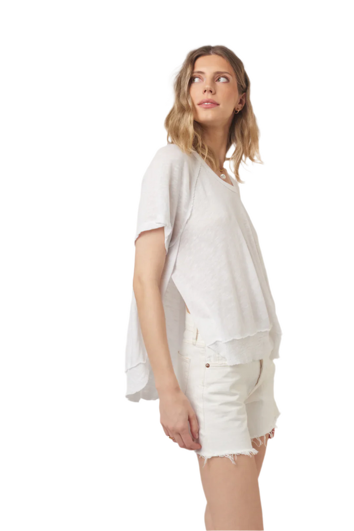 Lina Textured Scoop Neck Tee