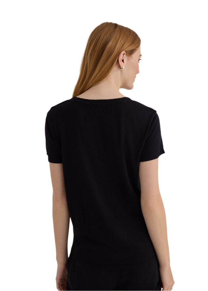 Side Slit V-Neck Tee