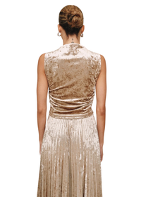 Sleeveless Shirred Top