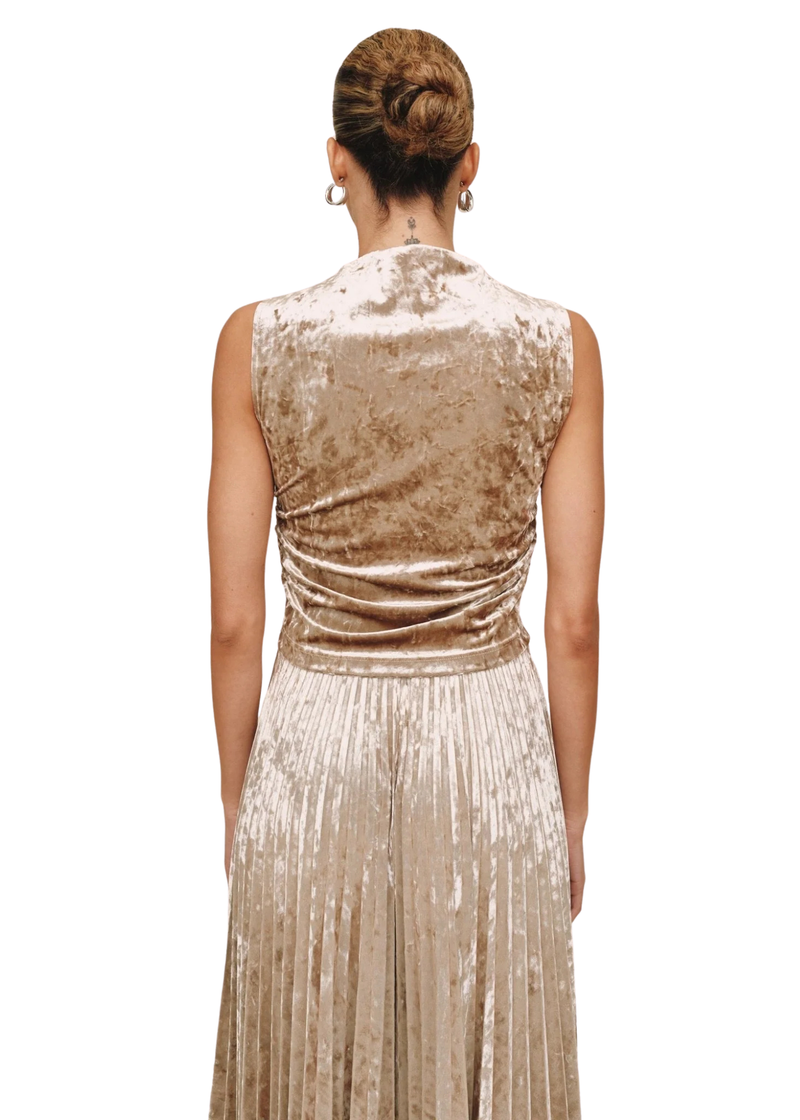 Sleeveless Shirred Top