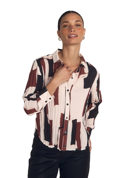 Pleated Button Down