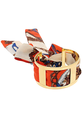 Brass Cuff Scarf Bracelet