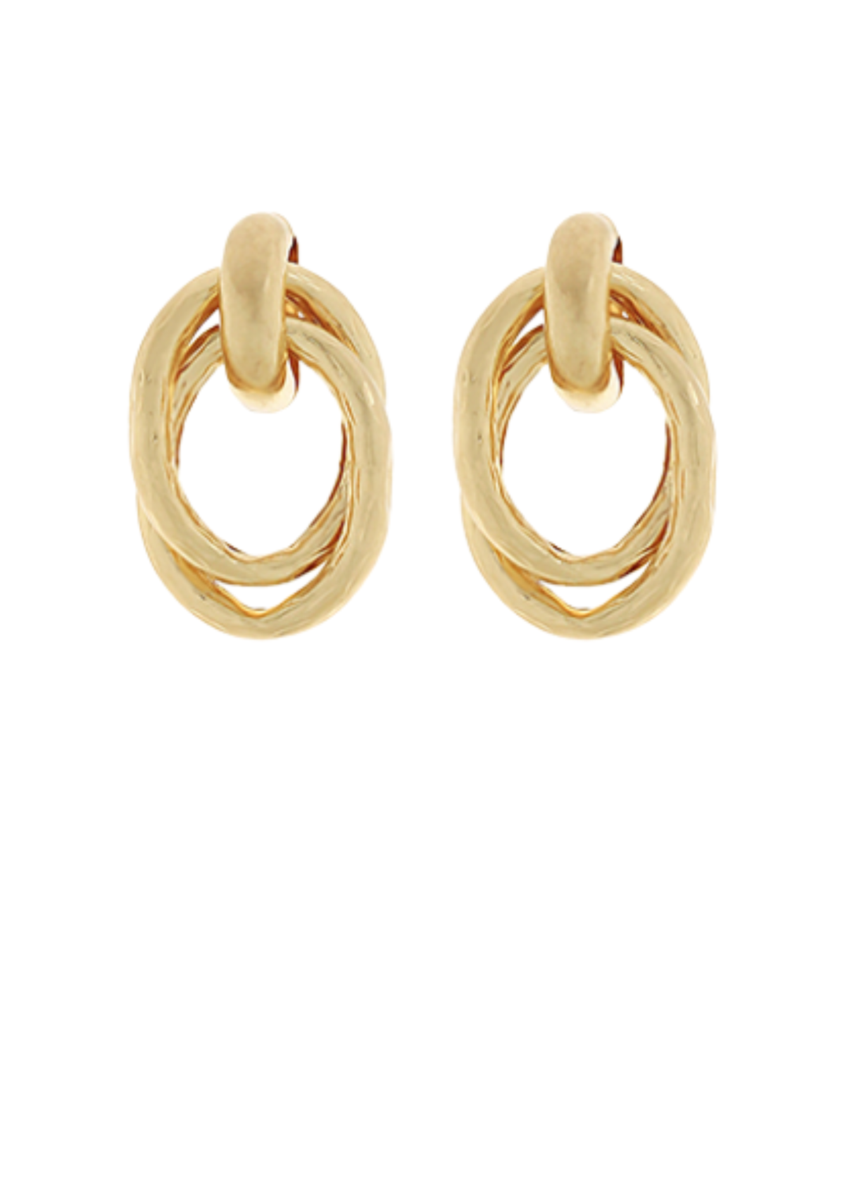 35mm Hammered Door Knocker Earrings