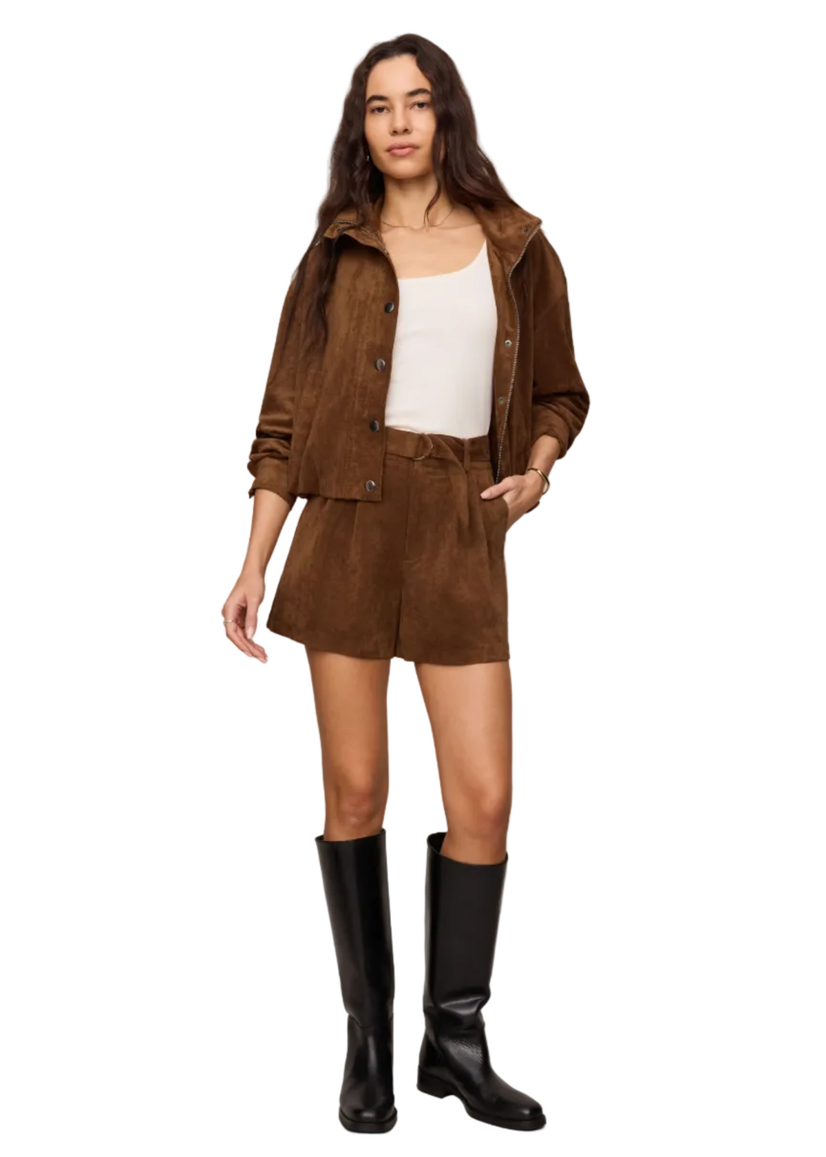 Ivory Suede Short