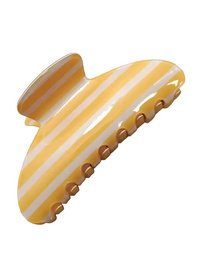 Jumbo Stripe Plaid Oval Hair Claw Clip