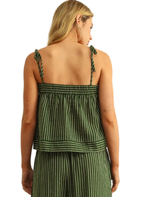 Striped Print Spaghetti Strap Top