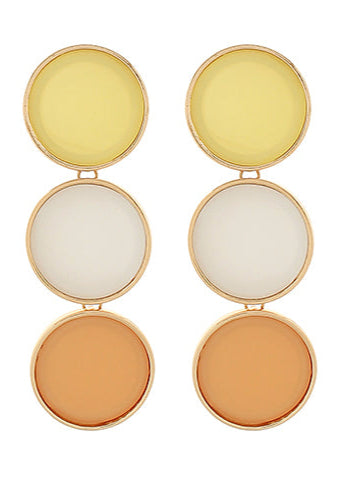 Linear Round Earrings