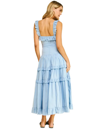 Ruffled Detail Tiered Maxi Dress