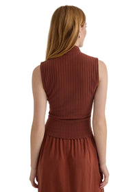 Sleeveless Mock Neck Top