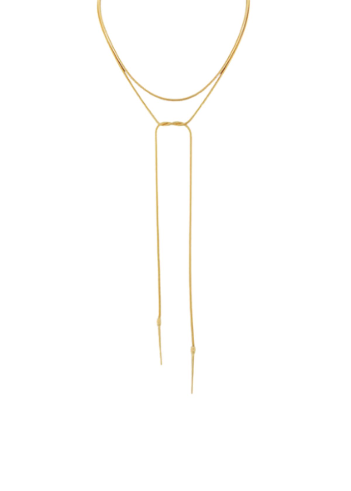 Bar Drop Lariat Chain Necklace - Gold