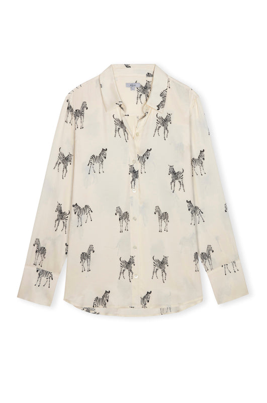 Saige Top Ivory Zebra M