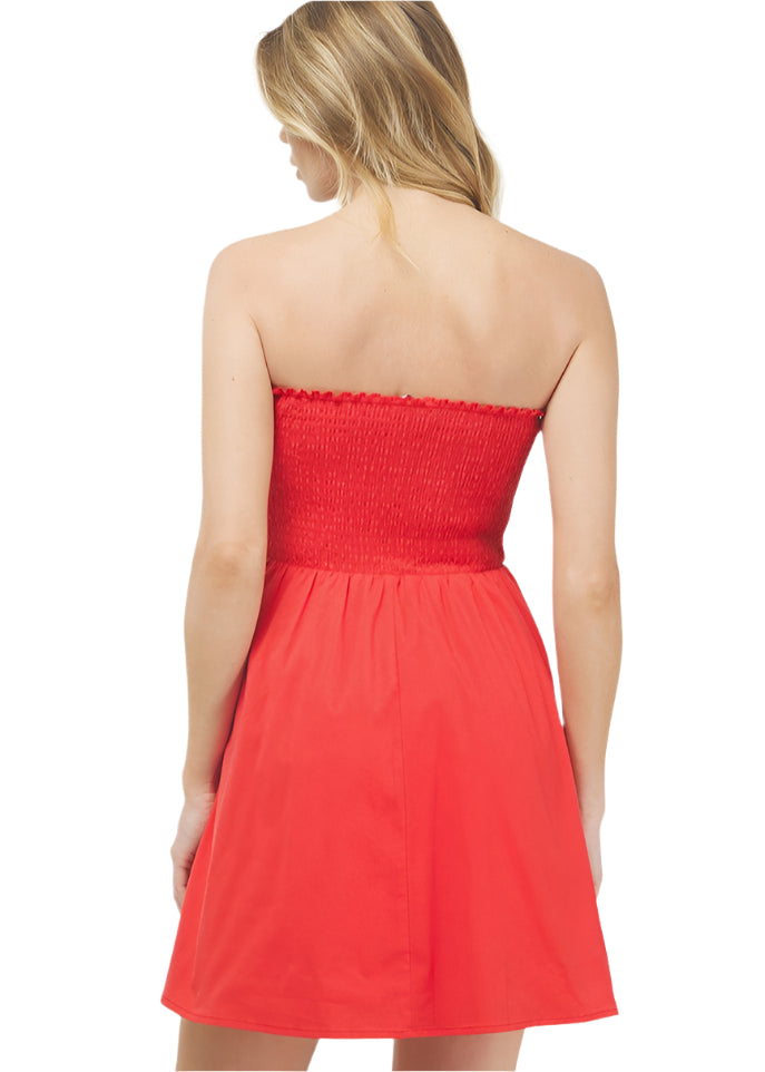 Tube Cotton Mini Dress