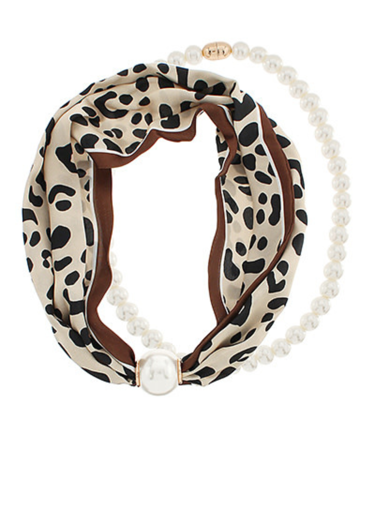 Magnetic Pearl Scarf Necklace