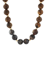 Two Block Acrylic Big Ball Bead Necklace