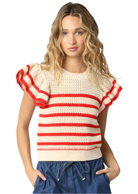 Abigail Striped Knit Top