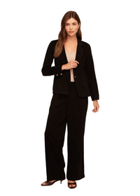 Notch Collar Long Line Blazer