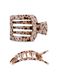 Blonde Tortoise Medium Flat Square Clip