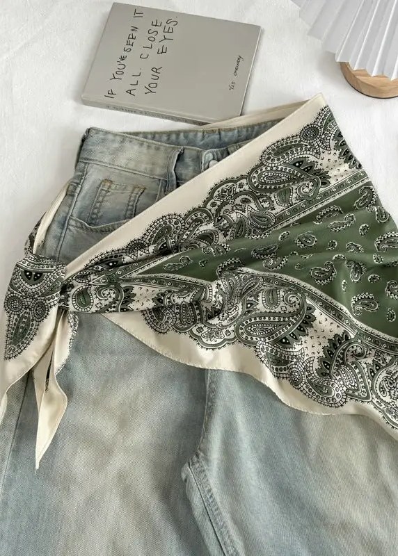 Retro Waist Belt Silk Scarf