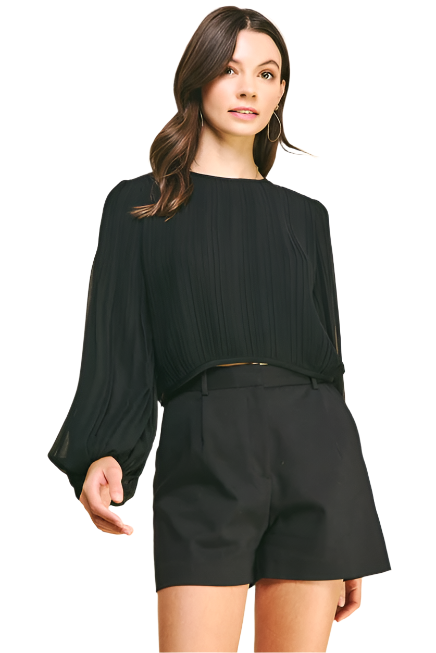 Pleated Woven Top