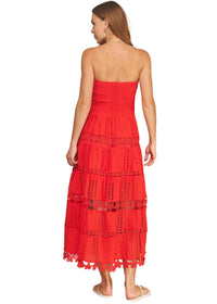 Eyelet Lace Tube Dress