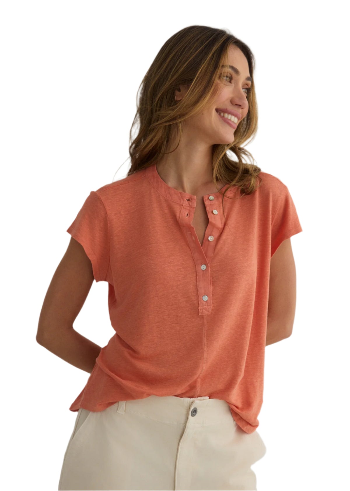 Short Sleeve Placket Pullover