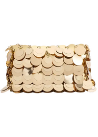 Gillie Gold Sequins Vegan Leather Xbody Bag