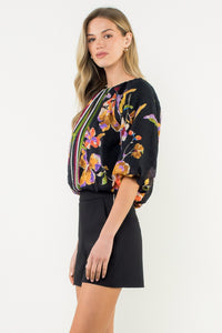 Puff Sleeve Floral Blouse