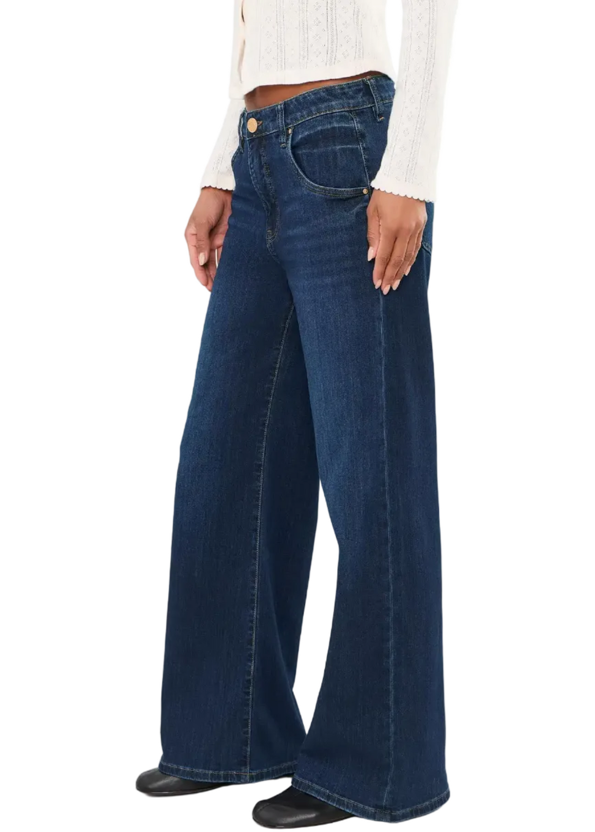 Maya High Rise Fab Ab Wide Leg