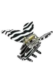 Zebra Butterfly Hair Claw Clip