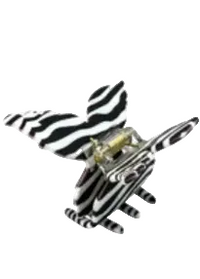 Zebra Butterfly Hair Claw Clip