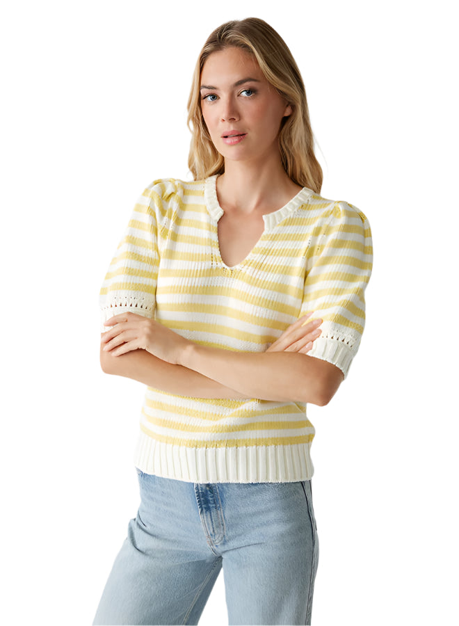 Merle Striped Crew Neck Sweater