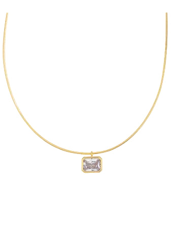 Emerald Cut CZ Collar Necklace