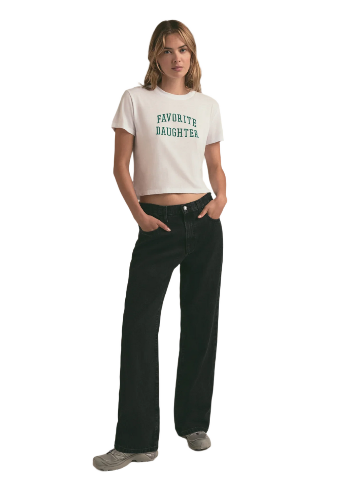 Favorite Daughter Cropped Collegiate Tee