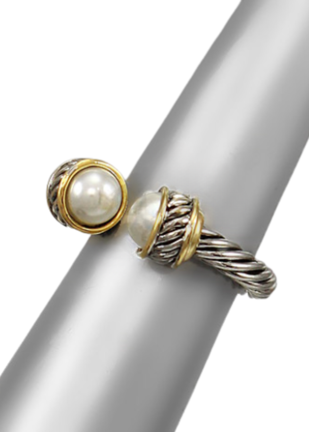 Beads End Small Cable Wire Adjustable Ring