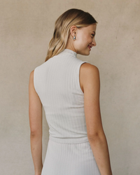 Sleeveless Mock Neck Top - Autumn Amber